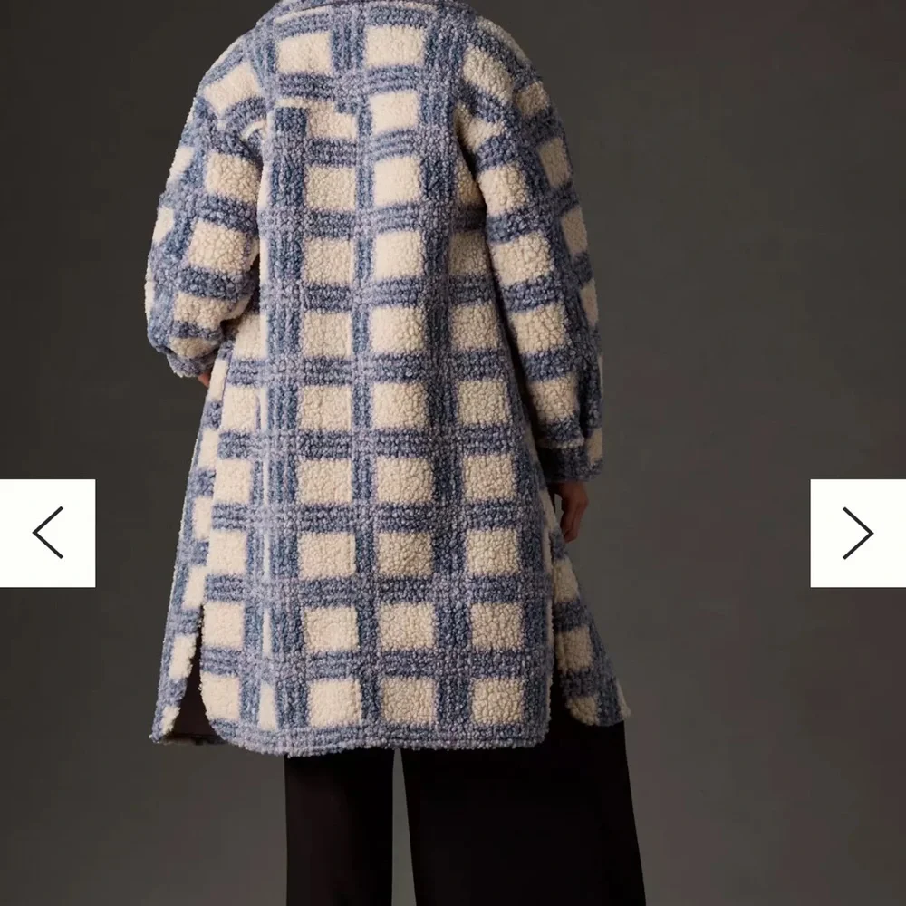 Plaid Sherpa Jacket Mable Shacket - Picture 7 of 8